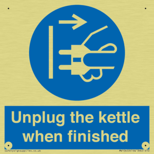 Unplug the kettle when finished